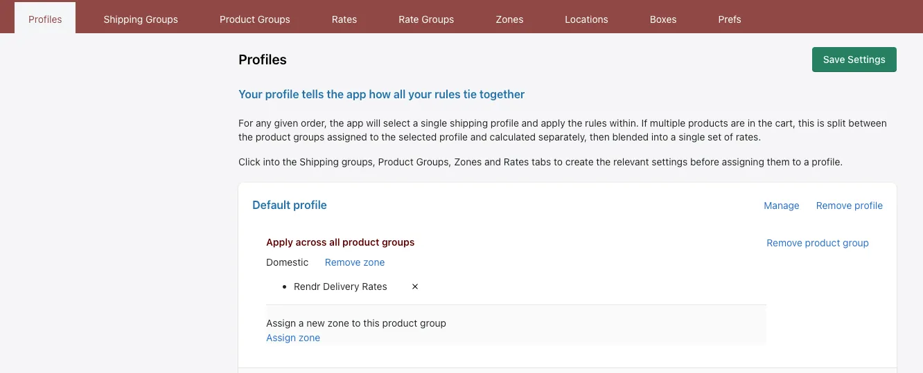 Invoke rates to Bespoke profile.